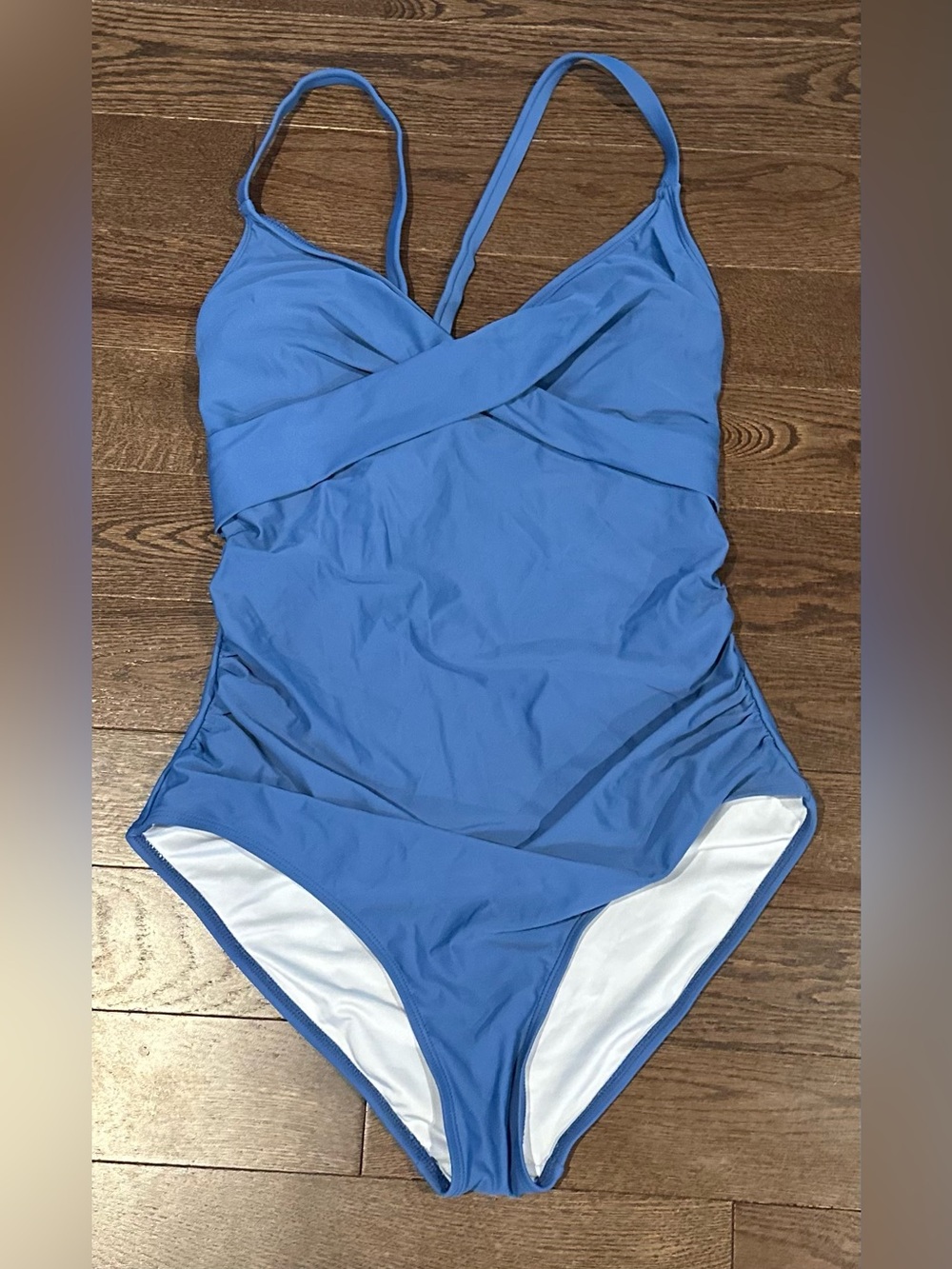 Women’s Cornflower Blue One-Piece Swimsuit with Twist‎ Front L